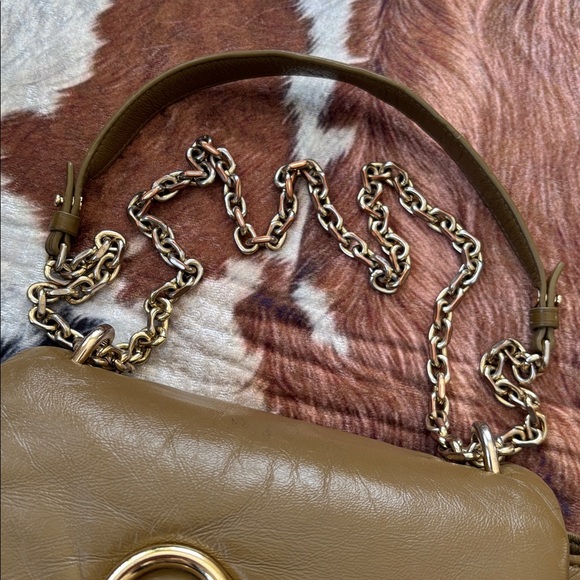3.1 Phillip Lim Olive Alix Soft Leather Paperclip Chain Crossbody Bag Orig $695 - Picture 3 of 15
